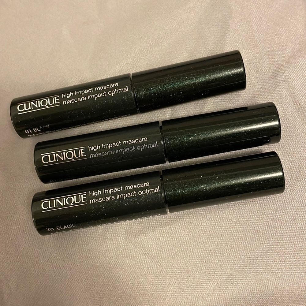 3x Clinique high impact black mascara
